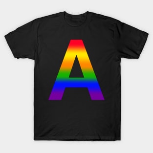 Rainbow Letter A T-Shirt